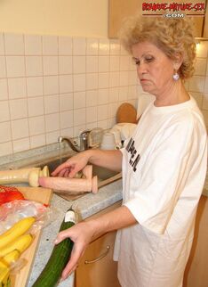 Stuffing Vegetables In Her Cunt
