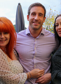 Two mature friends share a young salesman in a horny threesome