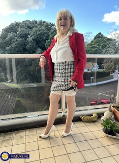 Katie Wish is a big breasted grandma that loves to masturbate alone at home