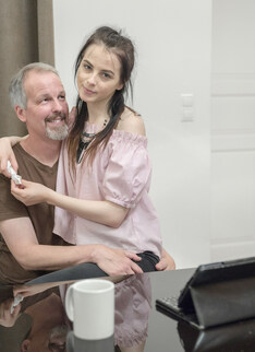 Naughty teen Vera V. Seduces her stepdad for a secret sexaffair with him in the kitchen