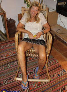 61 year old Hairy granny Constance getting fucked by the younger neighbor at home