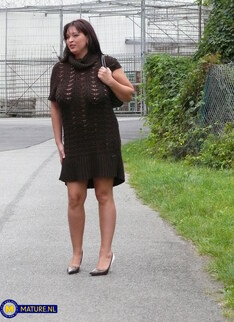 Curvy big breasted pierced MILF Ela shows all during our naughty interview with us