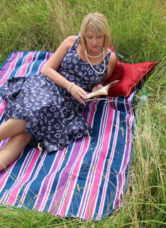 Naughty British housewife Amy fucking in an open field