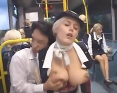 BIG TITS IN A BUS