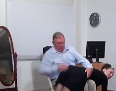Wife spanked otk on her barebottom by her husband