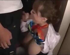 Hitomi Tanaka Gives Blowjob in Elevator