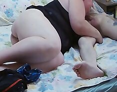 Stepson In The Bedroom Fucks Stepmom In The Mouth And Pussy