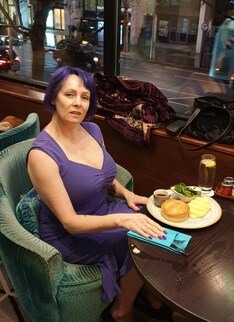 Big breasted mature lady playing with her pussy