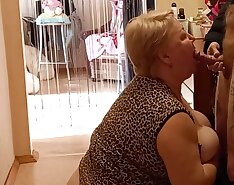 Went To A Friend Fucked Her In The Mouth And Pussy Filling Her Mouth With Cum