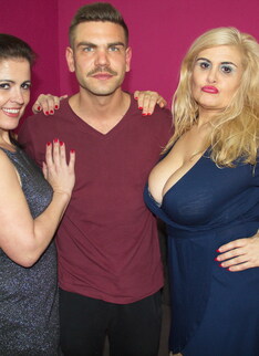 Two naughty Spanish housewives share one guy