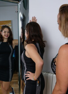 Hot young babe having good old lesbian fun with a housewife