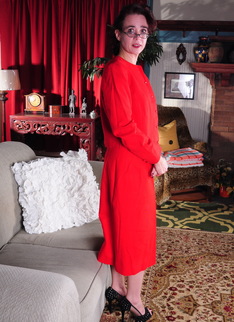Naughty American housewife playing alone