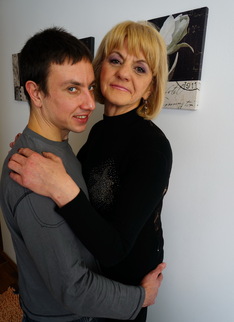 Horny mature lady playing with her younger lover