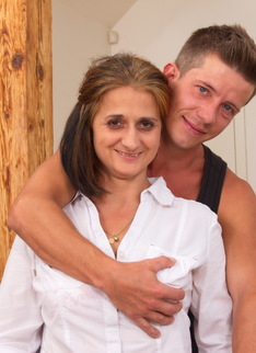 Horny housewife doing her younger lover