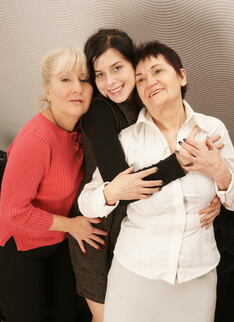 Three old and young lesbians making it hot and steamy