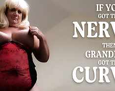 British, curvy grandma Nicola Hotwife loves to masturbate at home in bed when she's alone