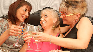 Three Mature Lesbians Having Sex