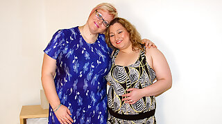 Two Chubby Mature Lesbians Go At It