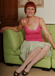 Horny Mature Slut Playing Alone On The Couch