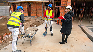 Mature Construction Worker Threesome