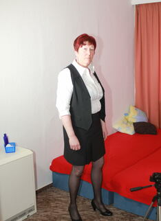 Naughty Housewfe Showing Off Her Goods