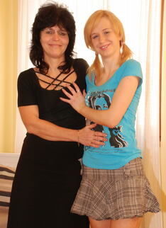 Two Old And Young Lesbians Getting It On