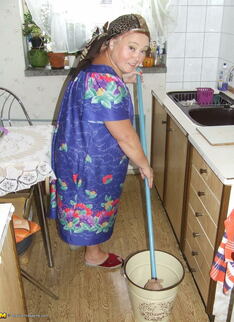 Mature Cleaning Lady Makes It Dirty