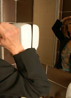 Horny Mature Slut Fucking On A Toilet