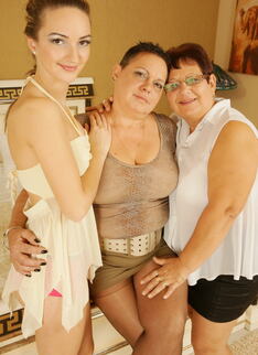 A Naughty Old And Young Lesbian Threesome