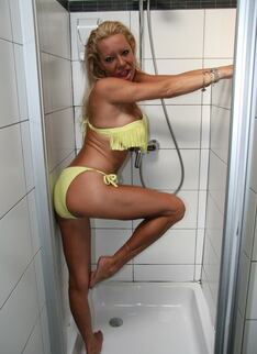 Horny Blonde Housewife Feeling Dirty