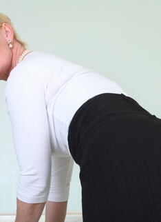 Naughty Blonde Housewife Getting Naked
