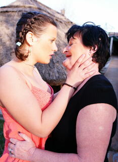 Horny Old And Young Lesbians Have Fun At Their Vacation House