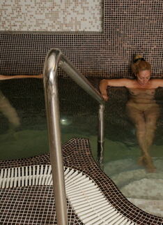 Mature Ladies Having Relaxation Time At The Sauna