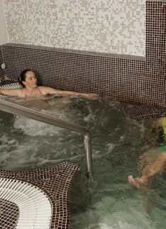 Mature Ladies Having Relaxation Time At The Sauna
