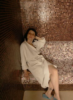Mature Ladies Unwinding In An All Female Sauna
