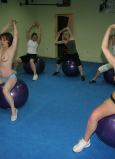 Mature Women Working Out With And Without Clothes On