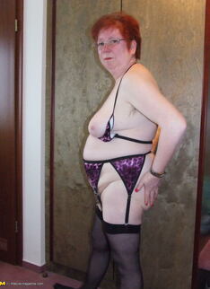 Mature Roswitha Loves To Show Her Hairy Pussy