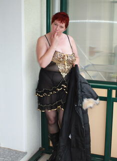 Naughty Housewife Masturbates On Her Balcony