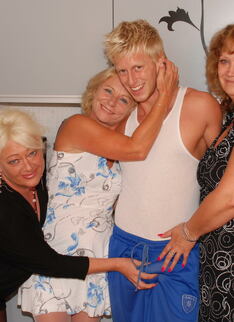 One Lucky Dude Doing Three Mature Sluts At Once
