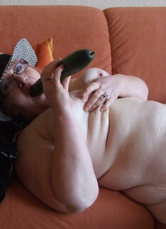 Big Mama Playing With Herself On The Couch