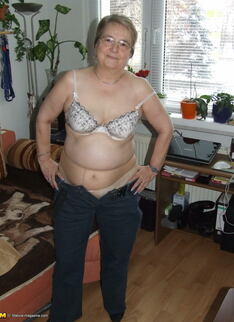 Granny Takes Off All Of Her Clothes And Starts Playing