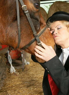 Mature Slut Playing With Herself In A Barn