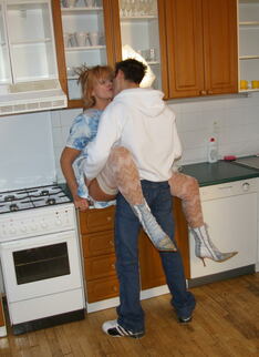 Kinky Housewife Fucked In Her Kitchen