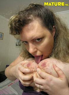 Big Titted Mature Slut Showing Her Wet Cooch