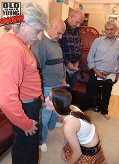 Hot Teen Gets Fucked By The Old Men Gang