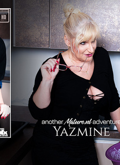 Mature.nl - Cooking toyboy gets seduced by curvy big butt grandma Yazmine