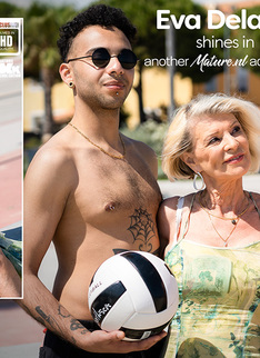 Mature.nl - Modern grandma cougar Eva Delage gets two young to fuck her in a threesome