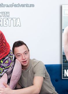 Mature.nl - Toyboy loves fucking his shaved 72 year old stepgrandma Noretta on her couch