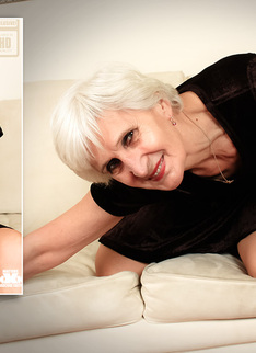 Mature.nl - Myra is a hairy 64 year old grandma that loves to fuck younger men and give her a facial