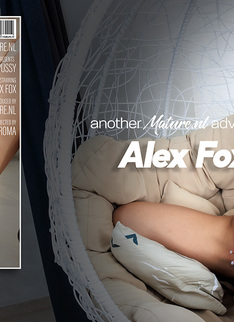 Mature.nl - Hot Alex Fox is a skinny, small breasted MILF playing with her shaved big pussy